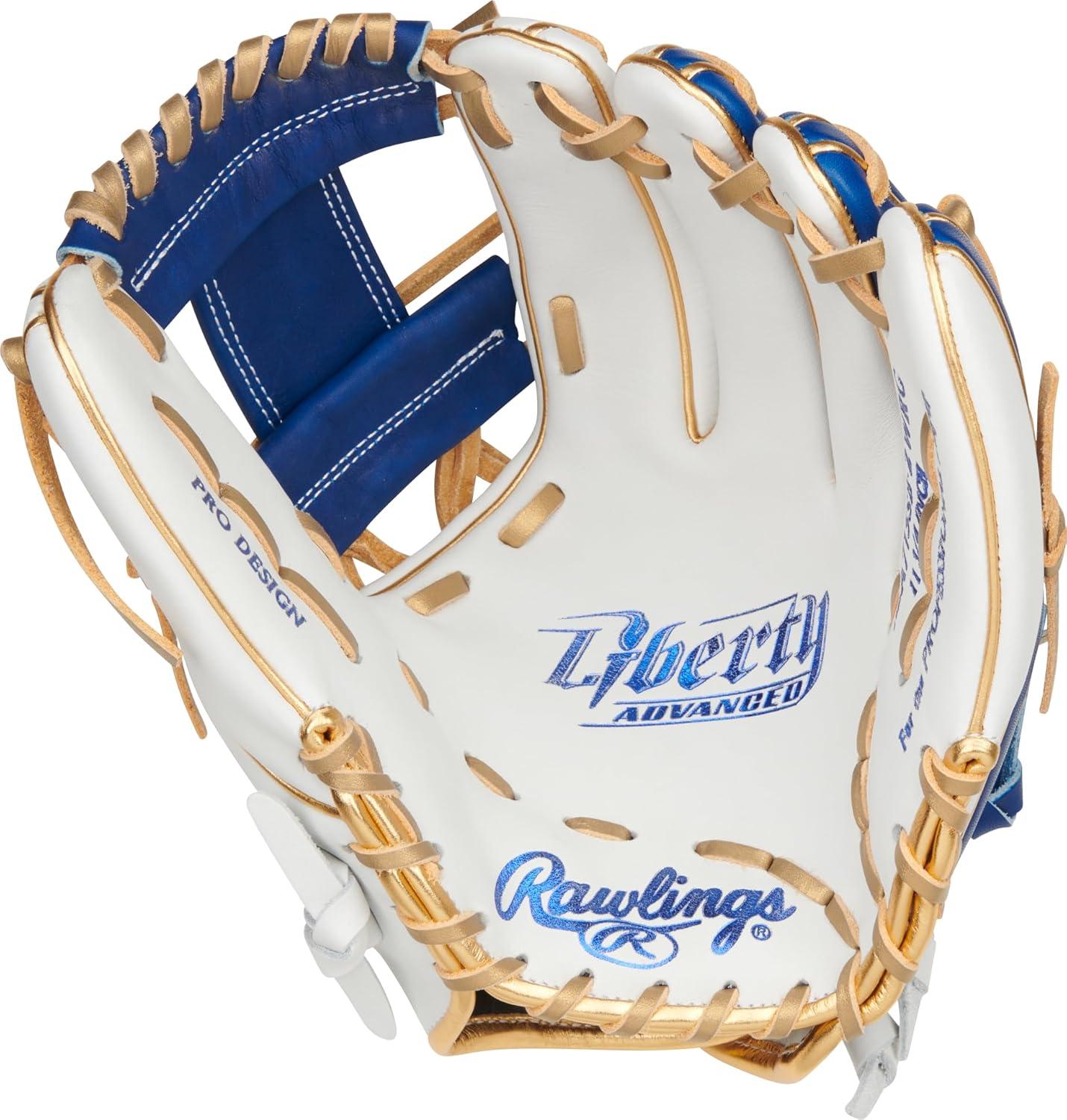 imageRawlings  Liberty Advanced Color Series Fastpitch Softball Glove  Sizes 1175  13  Multiple StylesWhite  Royal  Gold  Pro I Web