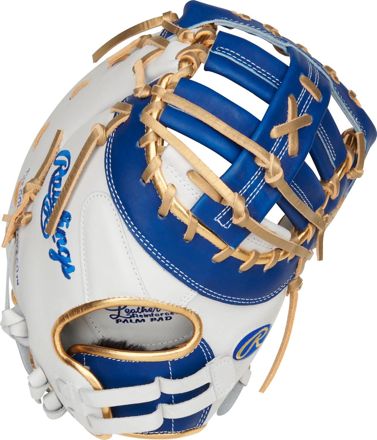 imageRawlings Liberty Advanced Color Series Fastpitch Softball Glove Sizes 1175 13 Multiple StylesWhite Royal Gold Single Post DoubleBar Web