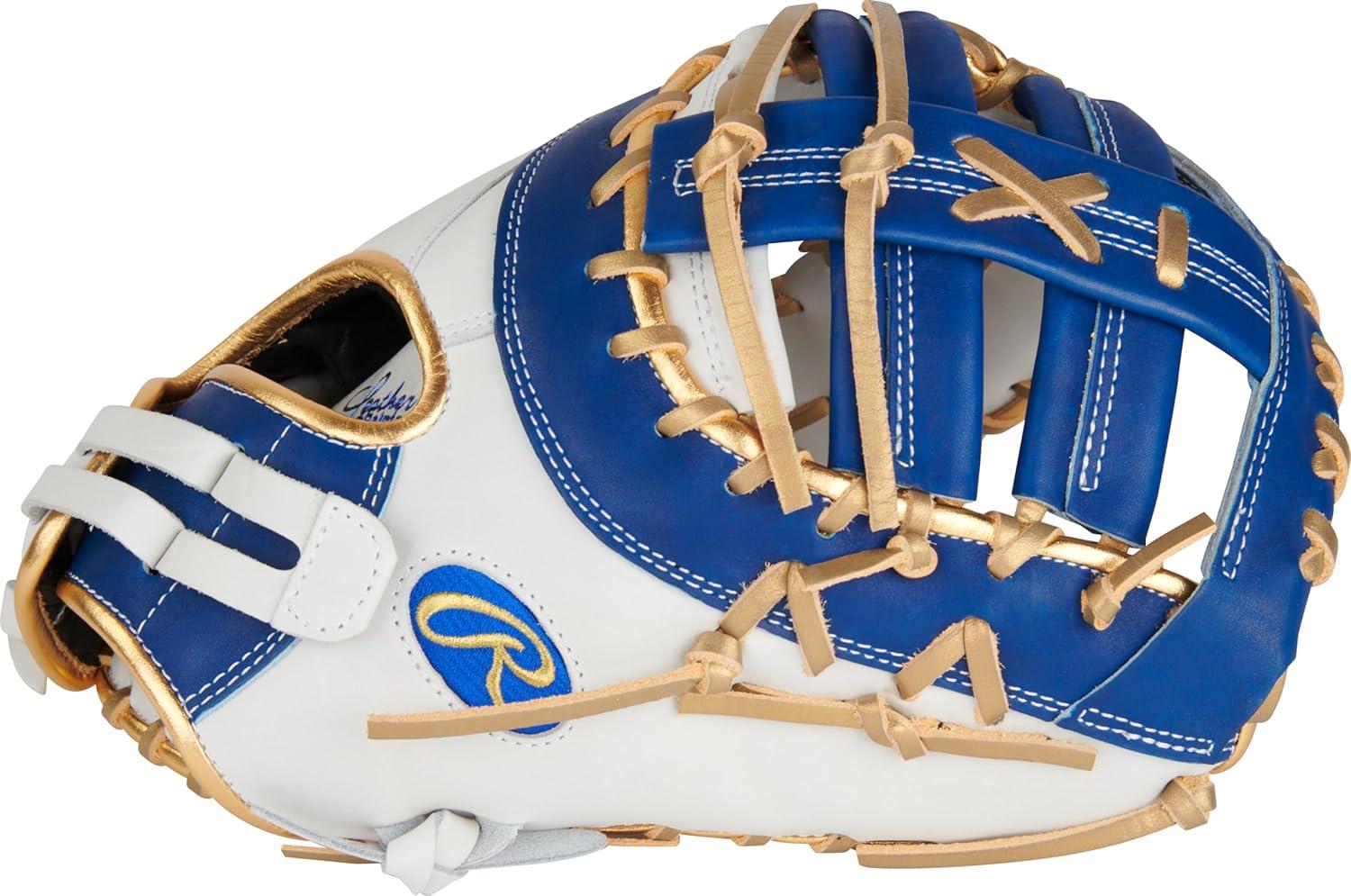 imageRawlings Liberty Advanced Color Series Fastpitch Softball Glove Sizes 1175 13 Multiple StylesWhite Royal Gold Single Post DoubleBar Web