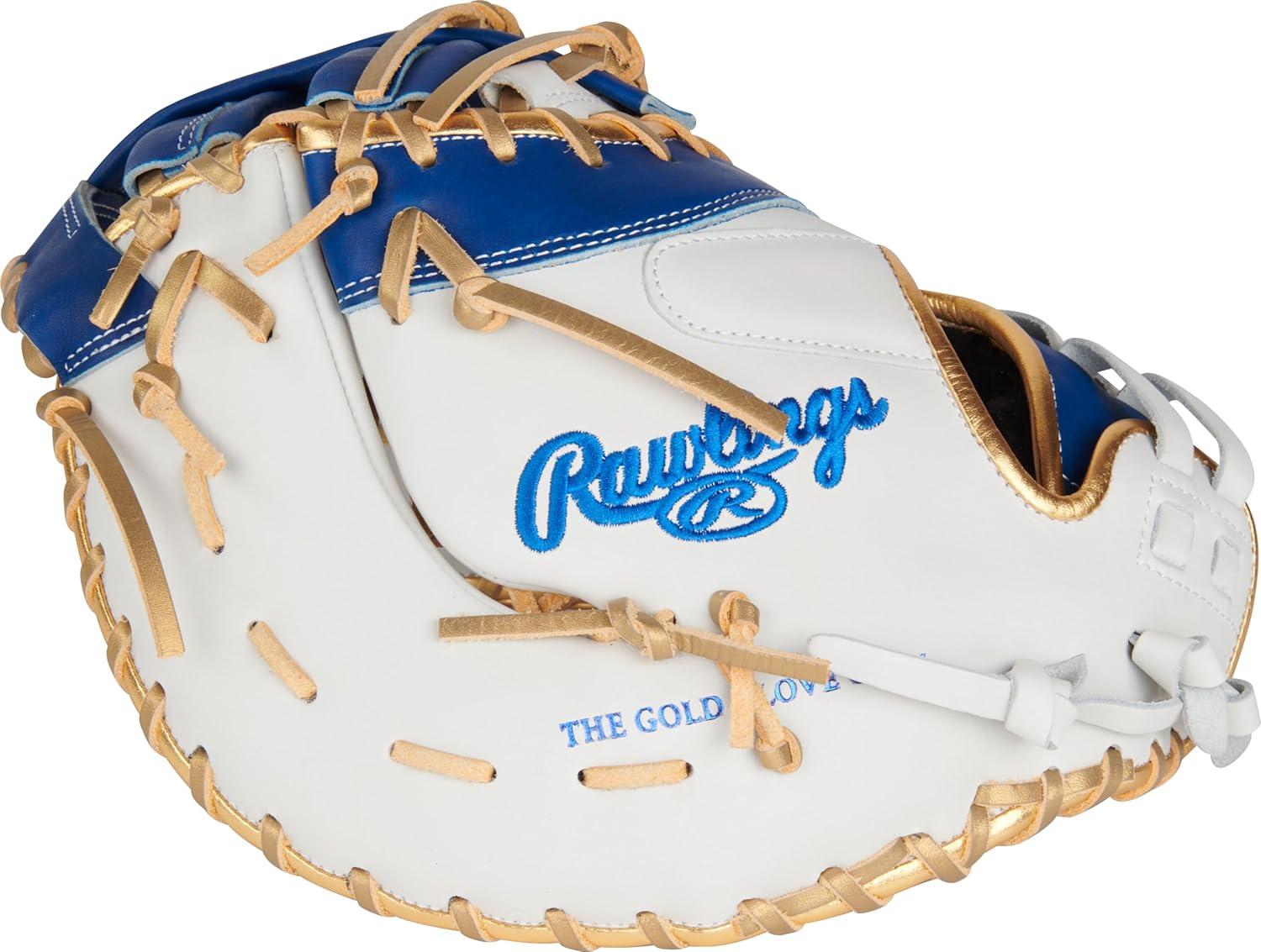 imageRawlings Liberty Advanced Color Series Fastpitch Softball Glove Sizes 1175 13 Multiple StylesWhite Royal Gold Single Post DoubleBar Web