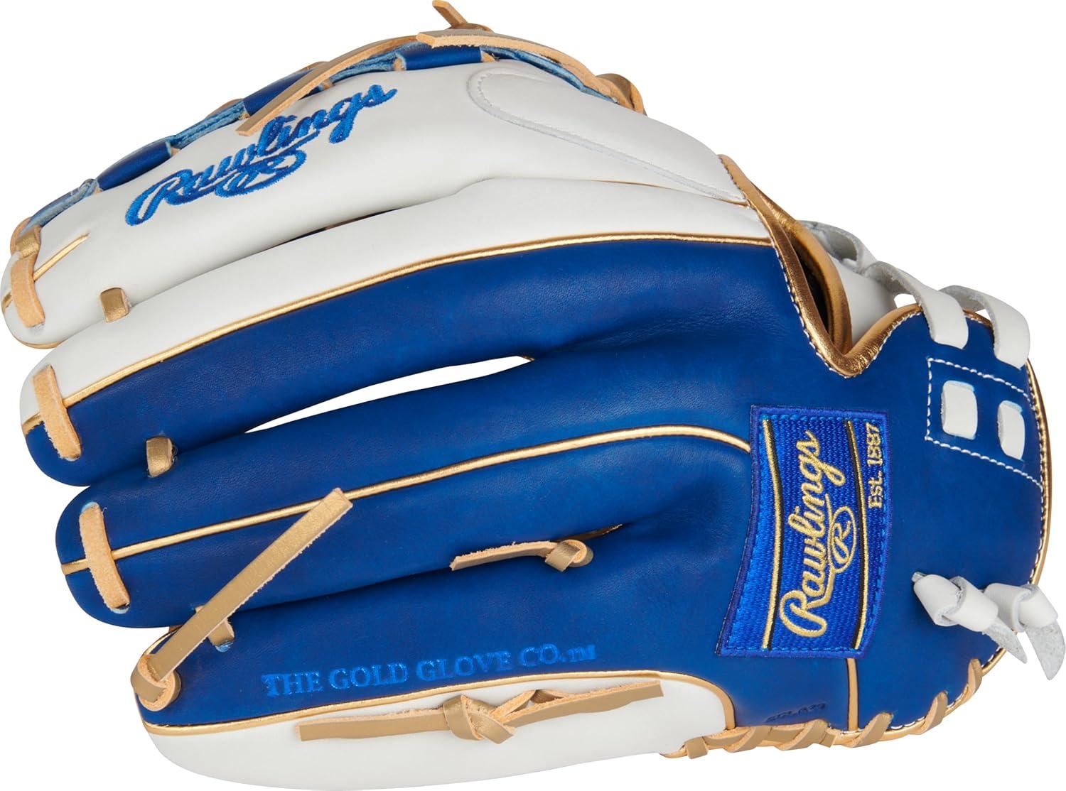imageRawlings  Liberty Advanced Color Series Fastpitch Softball Glove  Sizes 1175  13  Multiple StylesWhite  Royal  Gold  XLaced Basket Web