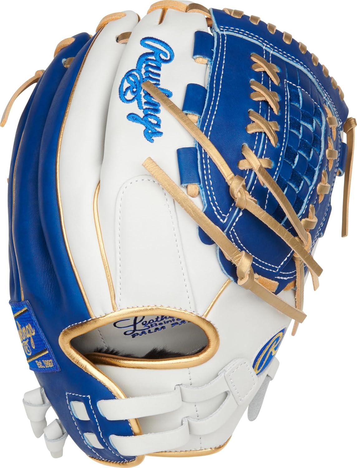 imageRawlings  Liberty Advanced Color Series Fastpitch Softball Glove  Sizes 1175  13  Multiple StylesWhite  Royal  Gold  XLaced Basket Web