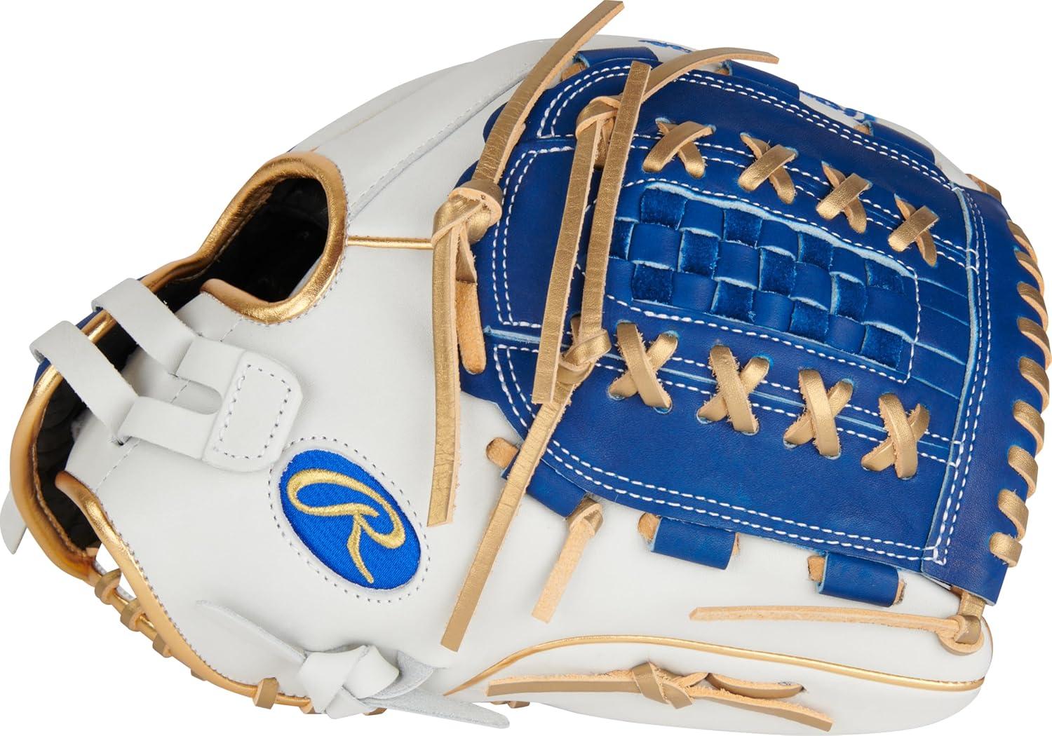 imageRawlings  Liberty Advanced Color Series Fastpitch Softball Glove  Sizes 1175  13  Multiple StylesWhite  Royal  Gold  XLaced Basket Web