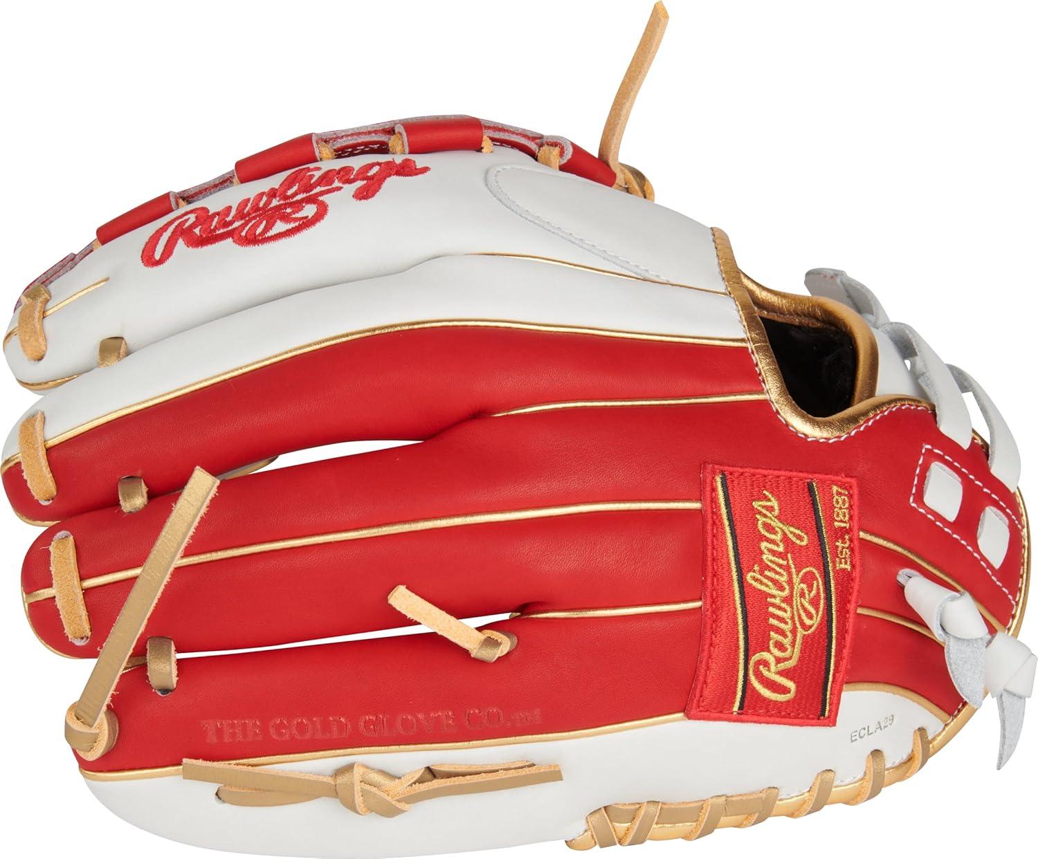 imageRawlings  Liberty Advanced Color Series Fastpitch Softball Glove  Sizes 1175  13  Multiple StylesWhite  Scarlet  Gold  Basket Web