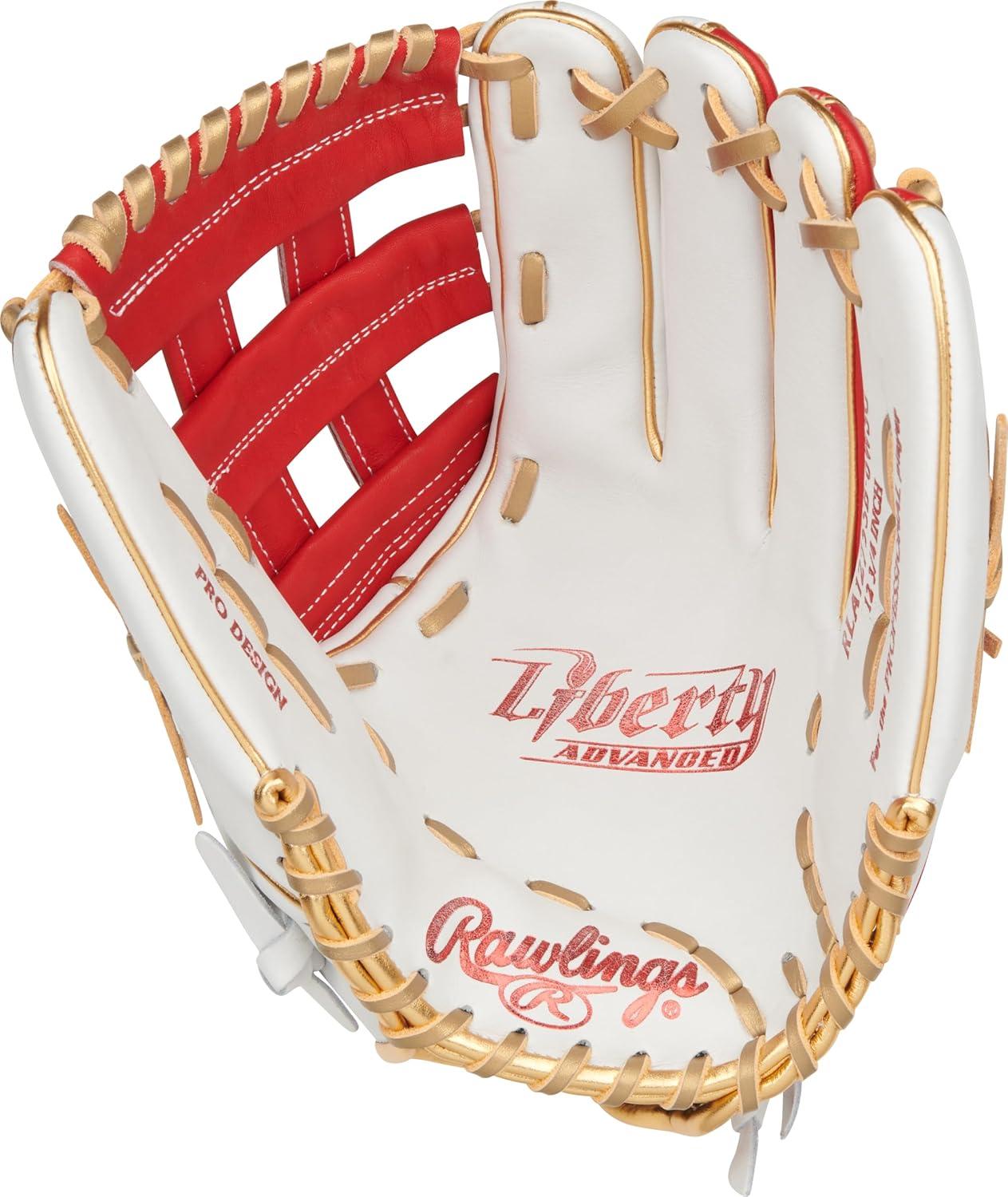 imageRawlings  Liberty Advanced Color Series Fastpitch Softball Glove  Sizes 1175  13  Multiple StylesWhite  Scarlet  Gold  Pro H Web