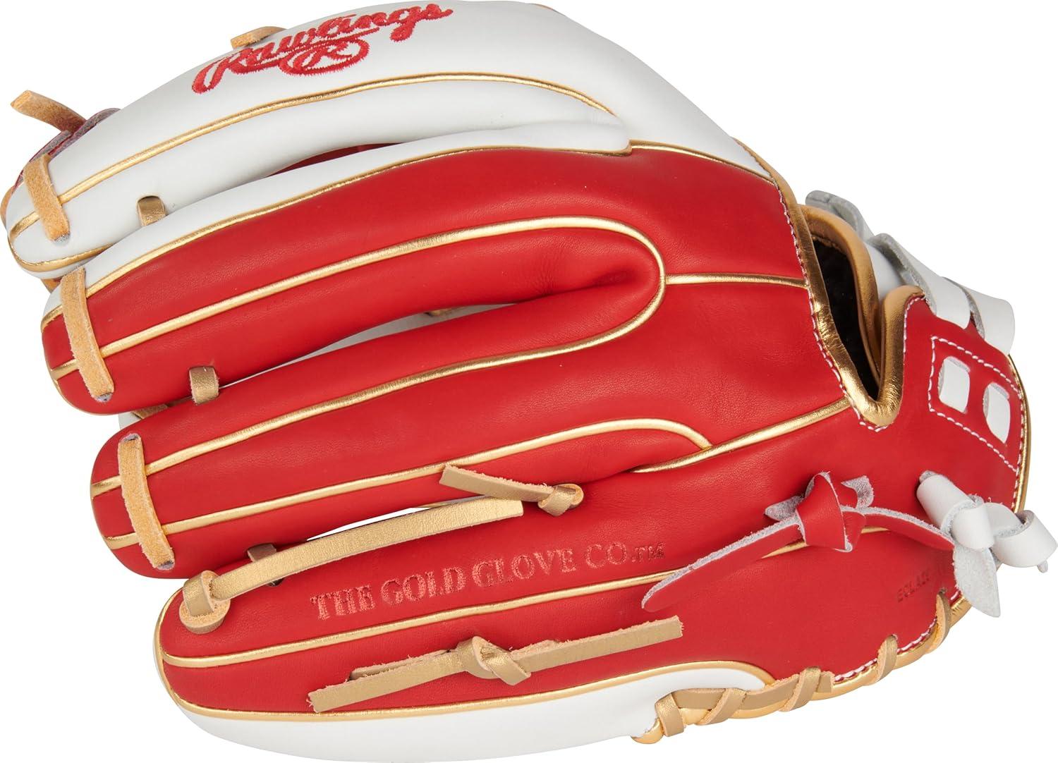 imageRawlings  Liberty Advanced Color Series Fastpitch Softball Glove  Sizes 1175  13  Multiple StylesWhite  Scarlet  Gold  Pro I Web