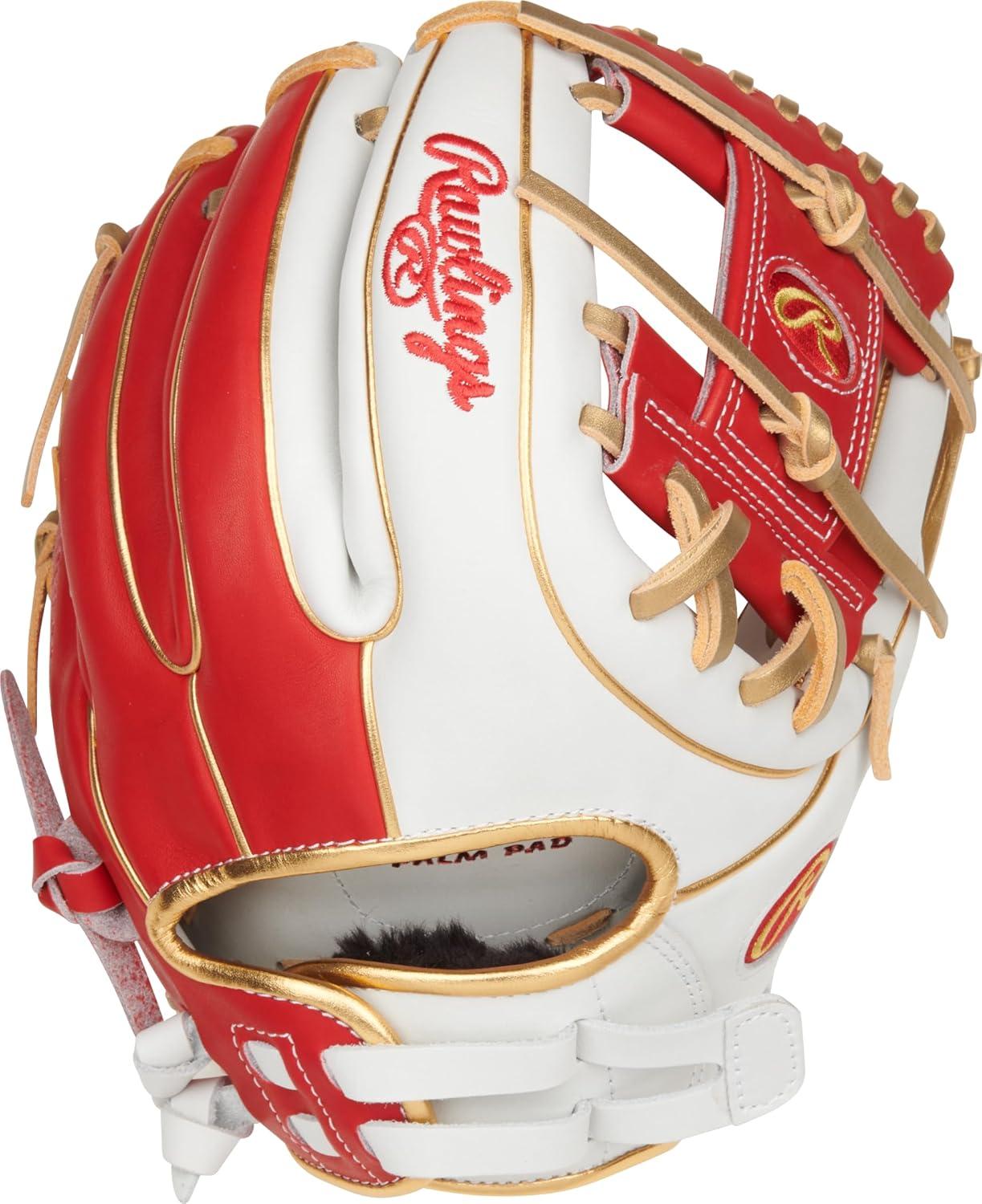 imageRawlings  Liberty Advanced Color Series Fastpitch Softball Glove  Sizes 1175  13  Multiple StylesWhite  Scarlet  Gold  Pro I Web