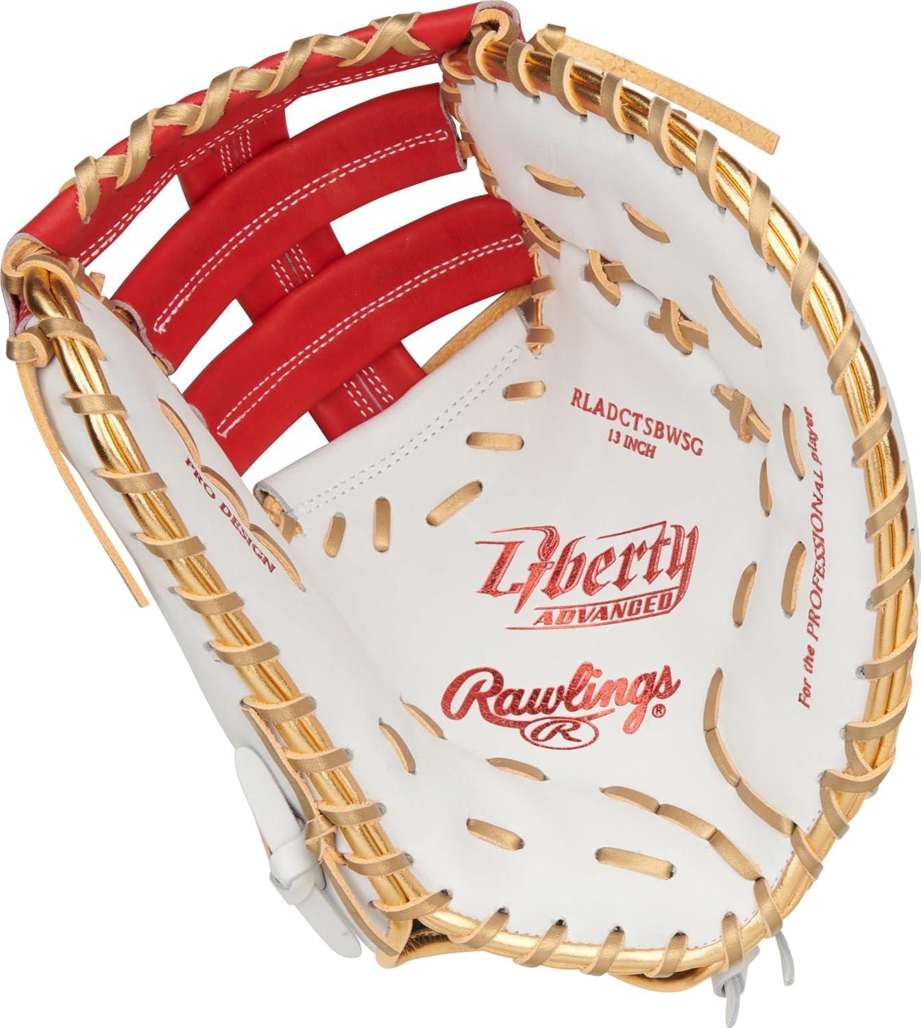 imageRawlings  Liberty Advanced Color Series Fastpitch Softball Glove  Sizes 1175  13  Multiple StylesWhite  Scarlet  Gold  Single Post  DoubleBar Web