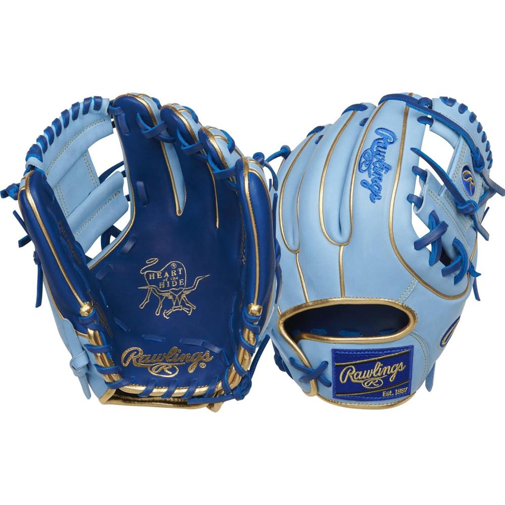 imageRawlings  Heart of The Hide Baseball Glove  Youth Contour Fit Models  Advanced Breakin  Sizes 115  125  Multiple StylesColumbia Blue  Royal  Pro I Web