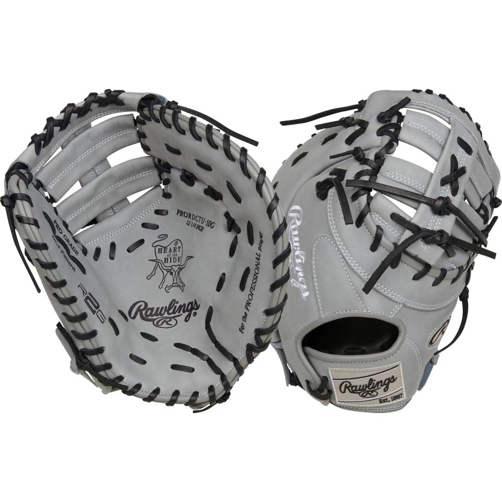 imageRawlings  Heart of The Hide Baseball Glove  Youth Contour Fit Models  Advanced Breakin  Sizes 115  125  Multiple StylesGrey  Single Post Double Bar Web
