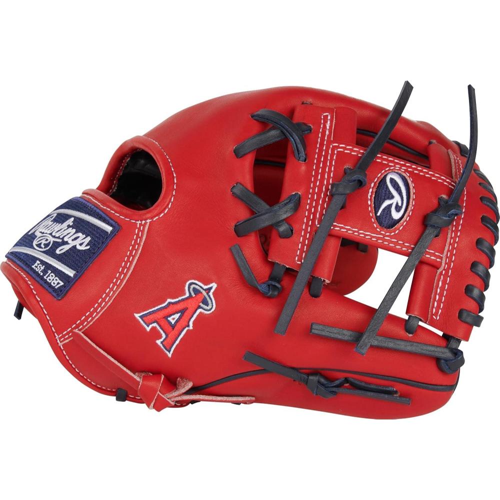 imageRawlings Heart of The Hide MLB Team Logo Baseball Glove All MLB Team Options AvailableLos Angeles Angels 115 Pro IWeb