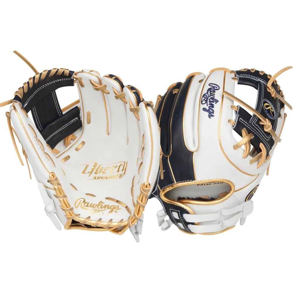imageRawlings  Liberty Advanced Color Series Fastpitch Softball Glove  Sizes 1175  13  Multiple StylesWhite  Navy  Gold  Pro I Web
