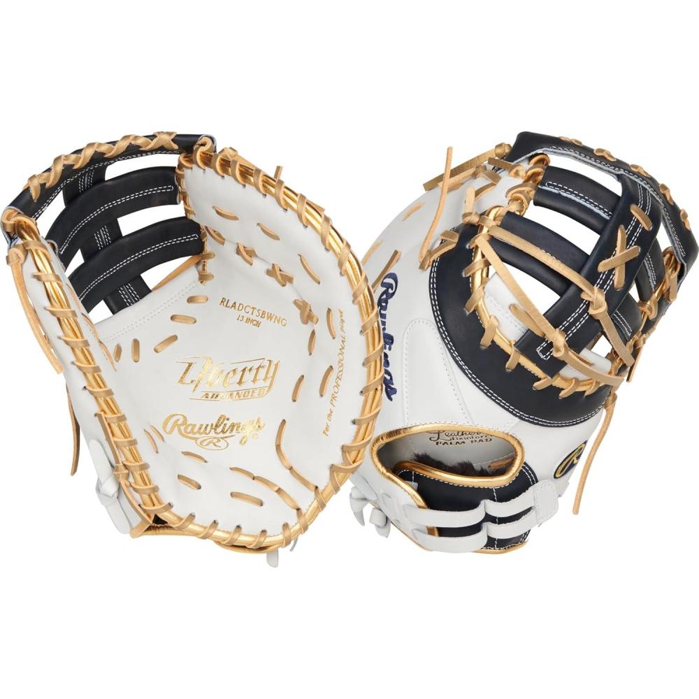 imageRawlings  Liberty Advanced Color Series Fastpitch Softball Glove  Sizes 1175  13  Multiple StylesWhite  Navy  Gold  Single Post  DoubleBar Web