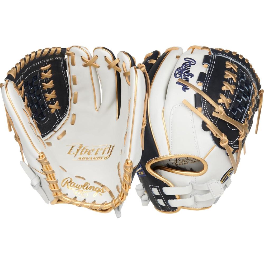 imageRawlings  Liberty Advanced Color Series Fastpitch Softball Glove  Sizes 1175  13  Multiple StylesWhite  Navy  Gold  XLaced Basket Web