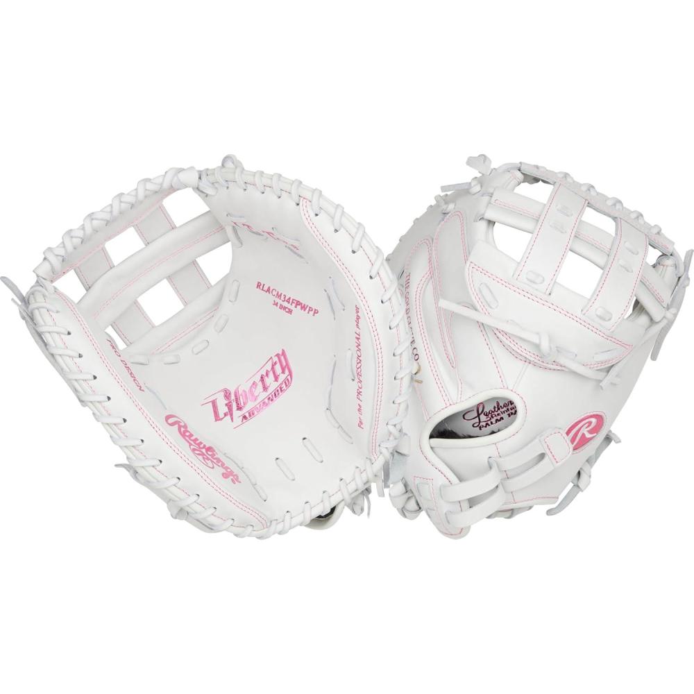 imageRawlings Liberty Advanced Color Series Fastpitch Softball Glove Sizes 1175 13 Multiple StylesWhite Pink Modified Pro H Web