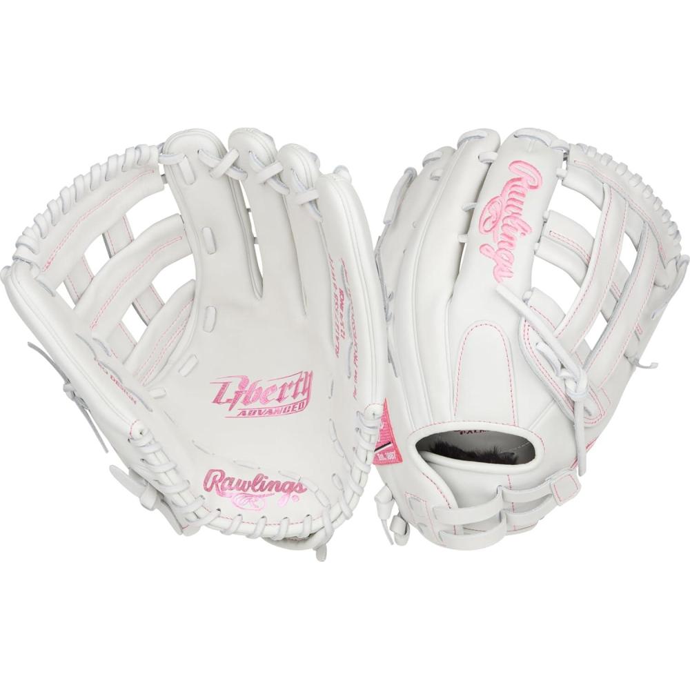 imageRawlings Liberty Advanced Color Series Fastpitch Softball Glove Sizes 1175 13 Multiple StylesWhite Pink Pro H Web