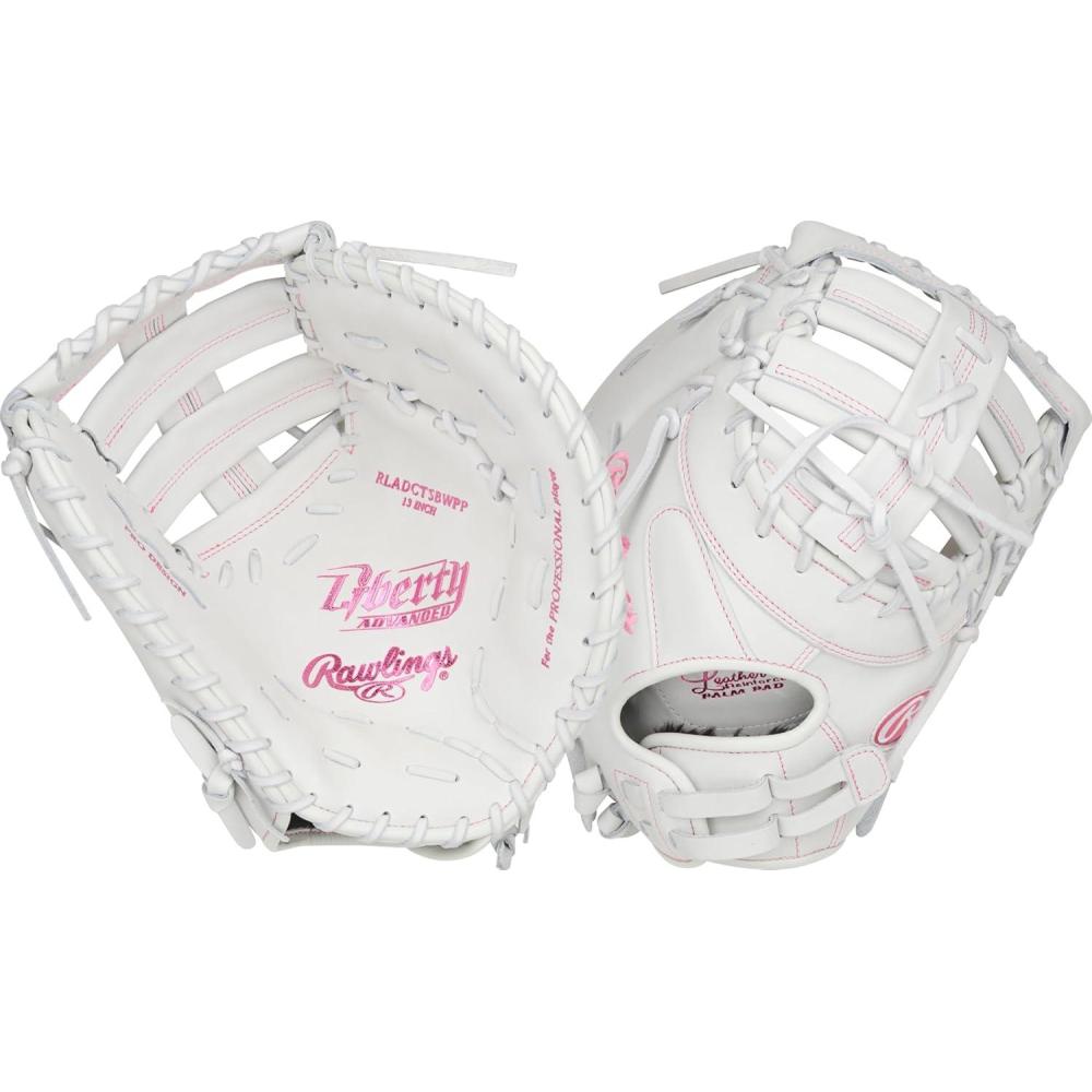 imageRawlings  Liberty Advanced Color Series Fastpitch Softball Glove  Sizes 1175  13  Multiple StylesWhite  Pink  Single Post  DoubleBar Web