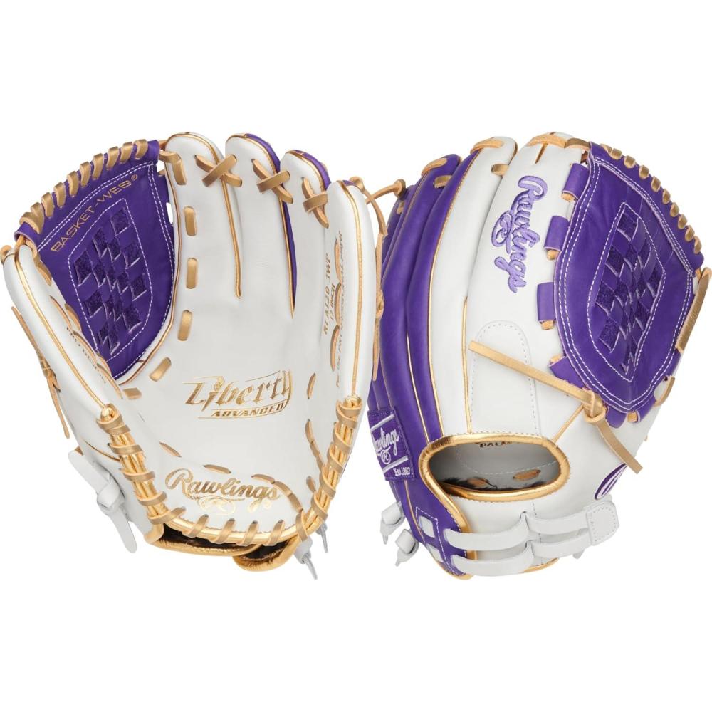 imageRawlings  Liberty Advanced Color Series Fastpitch Softball Glove  Sizes 1175  13  Multiple StylesWhite  Purple  Gold  Basket Web