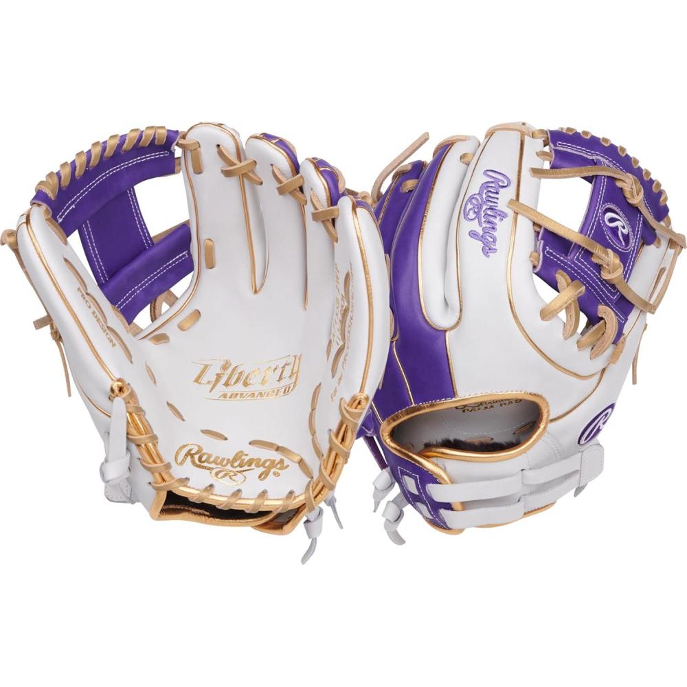 imageRawlings  Liberty Advanced Color Series Fastpitch Softball Glove  Sizes 1175  13  Multiple StylesWhite  Purple  Gold  Pro I Web