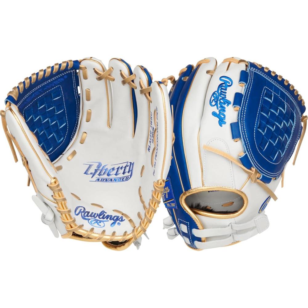imageRawlings  Liberty Advanced Color Series Fastpitch Softball Glove  Sizes 1175  13  Multiple StylesWhite  Royal  Gold  Basket Web