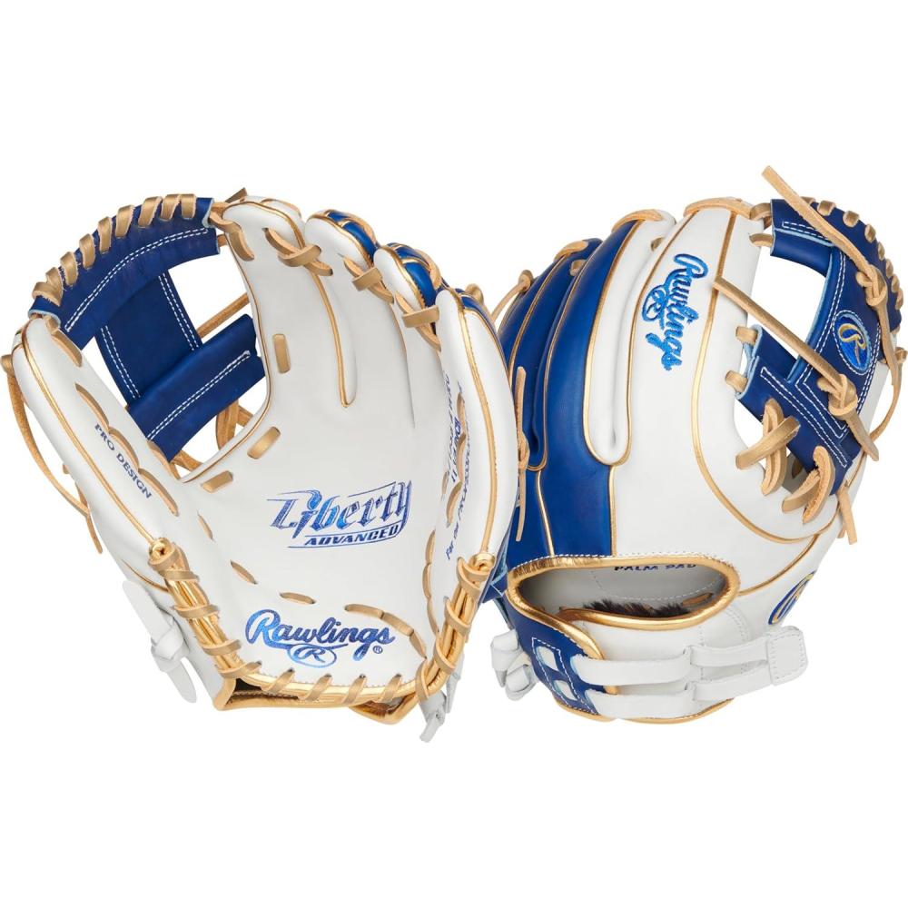 imageRawlings  Liberty Advanced Color Series Fastpitch Softball Glove  Sizes 1175  13  Multiple StylesWhite  Royal  Gold  Pro I Web