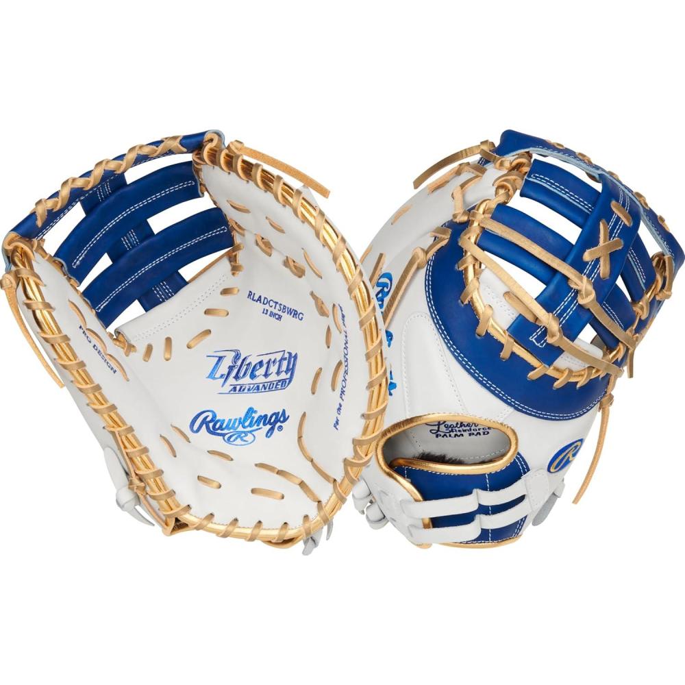 imageRawlings  Liberty Advanced Color Series Fastpitch Softball Glove  Sizes 1175  13  Multiple StylesWhite  Royal  Gold  Single Post  DoubleBar Web
