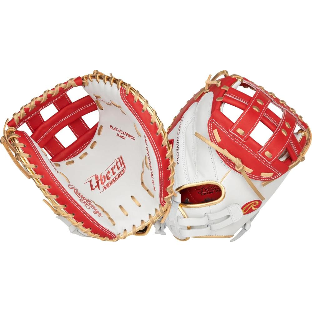imageRawlings  Liberty Advanced Color Series Fastpitch Softball Glove  Sizes 1175  13  Multiple StylesWhite  Scarlet  Gold  Modified Pro H Web