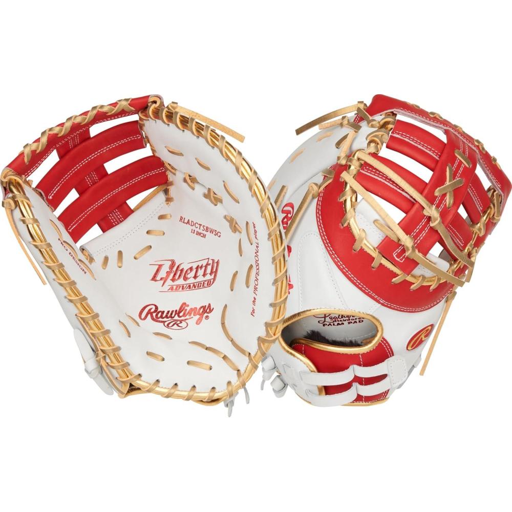 imageRawlings  Liberty Advanced Color Series Fastpitch Softball Glove  Sizes 1175  13  Multiple StylesWhite  Scarlet  Gold  Single Post  DoubleBar Web