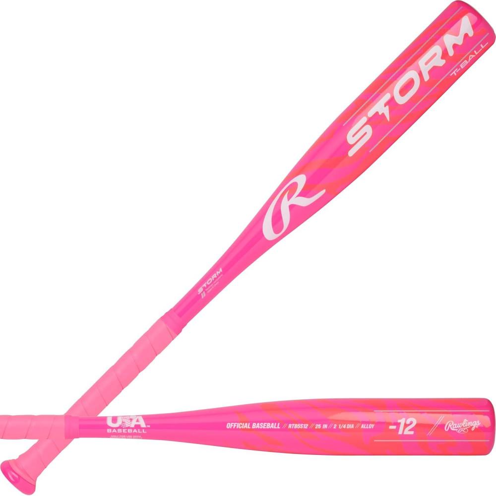 imageRawlings  Storm TBall Bat  USA Softball amp Baseball  12 Drop  1 Pc AlloyPink