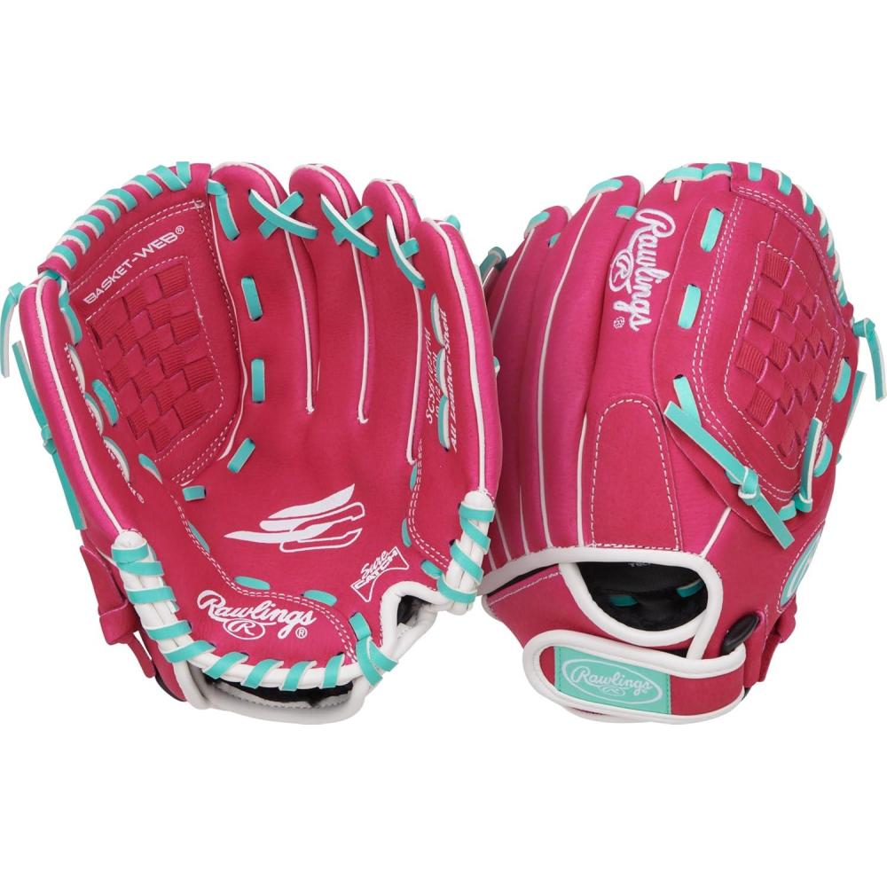 imageRawlings  Sure Catch Series Youth Softball Glove  Sizes 10  125  Multiple StylesPink  Mint