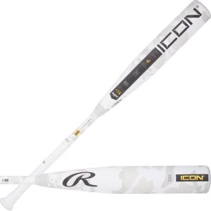 Rawlings | 2025 | ICON Baseball Bat | USSSA | -5 / -8 / -10 Drop | 2 3/4″ Barrel | 2 Pc. Composite(White | Snow Camo)