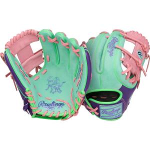Rawlings | Heart of The Hide Baseball Glove | Youth Contour Fit Models | Advanced Break-in | Sizes 11.5″ – 12.5″ | Multiple Styles(Mint / Purple / Pink | Pro I Web)