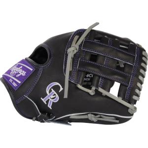 Rawlings | Heart of The Hide MLB Team Logo Baseball Glove | All MLB Team Options Available(Colorado Rockies – 11.5″ – Pro H-Web)
