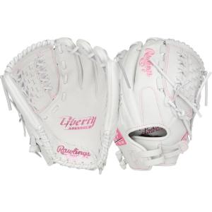 Rawlings | Liberty Advanced Color Series Fastpitch Softball Glove | Sizes 11.75″ – 13″ | Multiple Styles(White / Pink | X-Laced Basket Web)