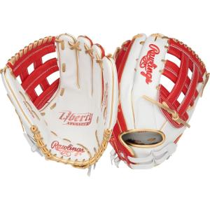 Rawlings | Liberty Advanced Color Series Fastpitch Softball Glove | Sizes 11.75″ – 13″ | Multiple Styles(White / Scarlet / Gold | Pro H Web)