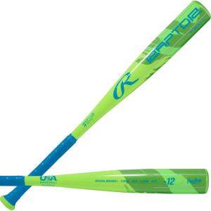 Rawlings | Raptor T-Ball Bat | USA | -12 Drop | 2 1/4″ Barrel | 1 Pc. Aluminum(Green / Blue)