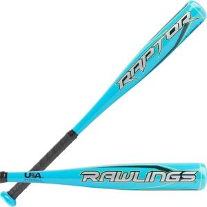 Rawlings | Raptor T-Ball Bat | USA | -12 Drop | 2 1/4″ Barrel | 1 Pc. Aluminum(Neon Blue)