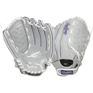 Rawlings | Sure Catch Series Youth Softball Glove | Sizes 10″ – 12.5″ | Multiple Styles(Grey/Purple)