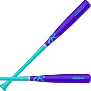 Rawlings Rawlings | Player Preferred Adult Wood Bat | Ash | Multiple Sizes & Colors(Purple / Bright Teal | 318)