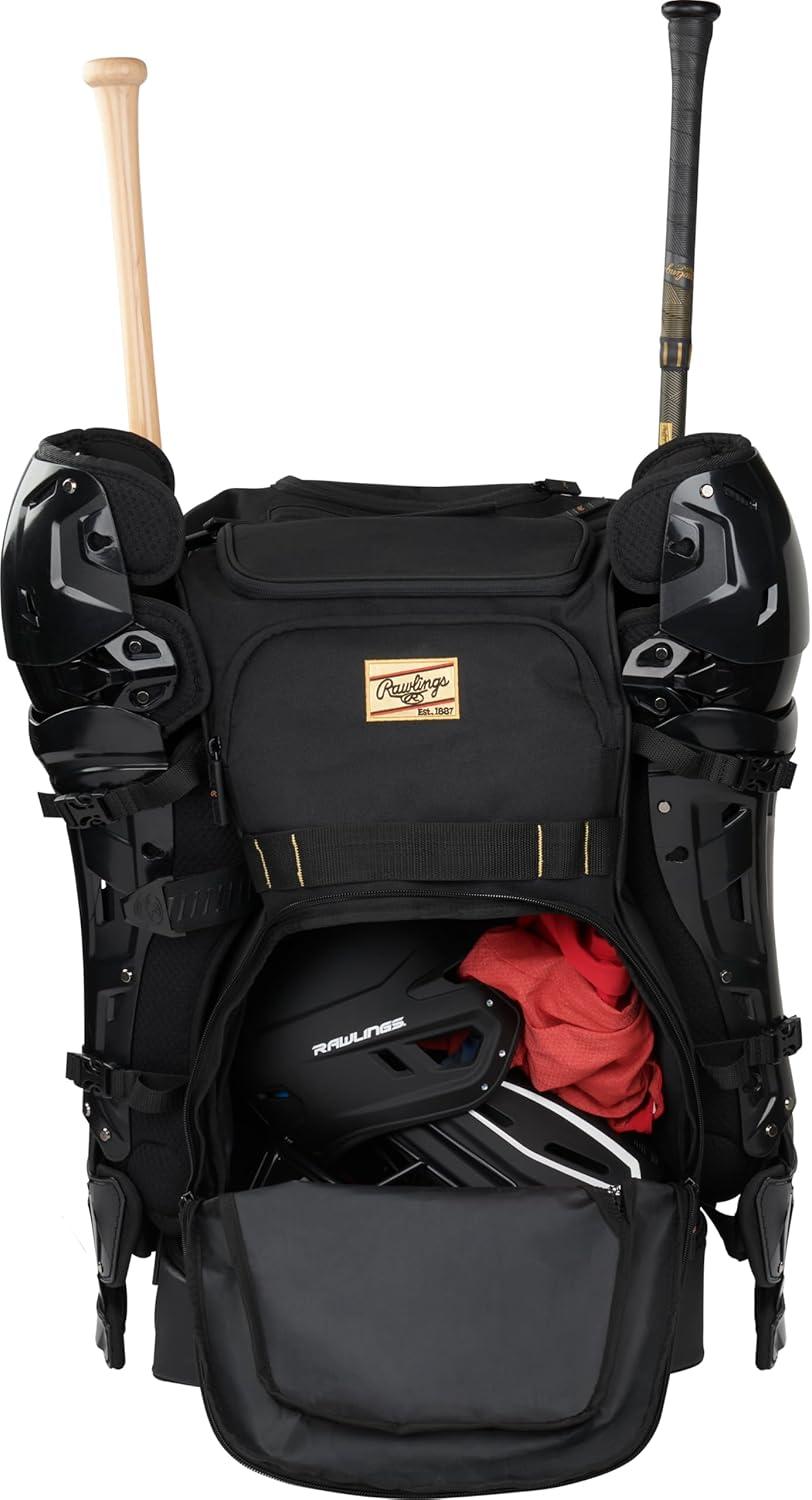 imageRawlings GOLD COLLECTION Wheeled Equipment Bag BaseballSoftball Multiple StylesBlack Camo