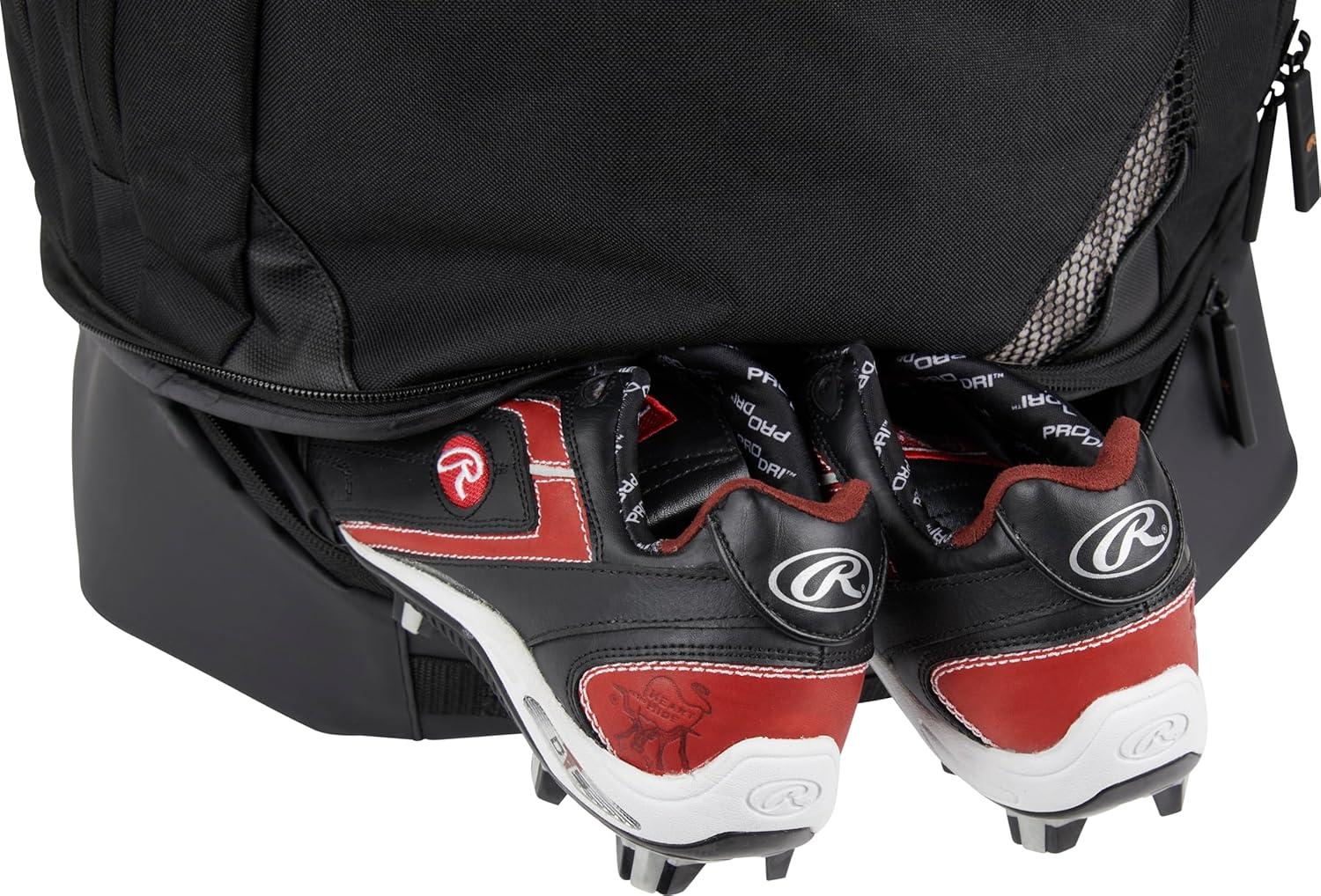 imageRawlings GOLD COLLECTION Wheeled Equipment Bag BaseballSoftball Multiple StylesBlack Camo