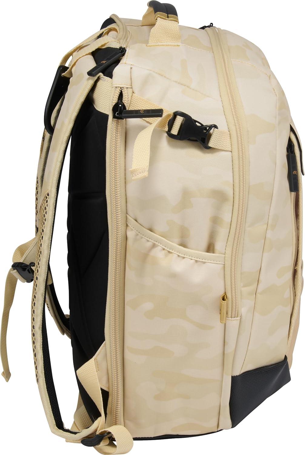 imageRawlings Rawlings Gold Collection Backpack CoachPlayer Offfield Use Laptop SleeveSand Camo