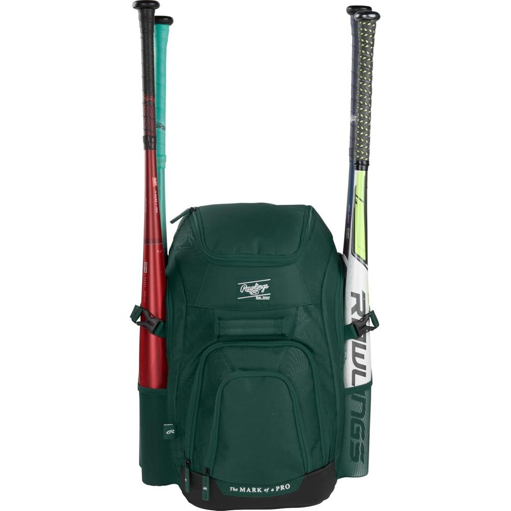 imageRawlings  FRANCHISE 20 Players Backpack  BaseballSoftball  RecTravel  Multiple Styles  BaseballSoftball RecTravelDARK GREEN