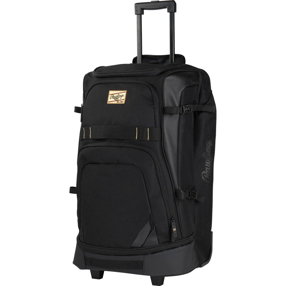 imageRawlings GOLD COLLECTION Wheeled Equipment Bag BaseballSoftball Multiple StylesBlack