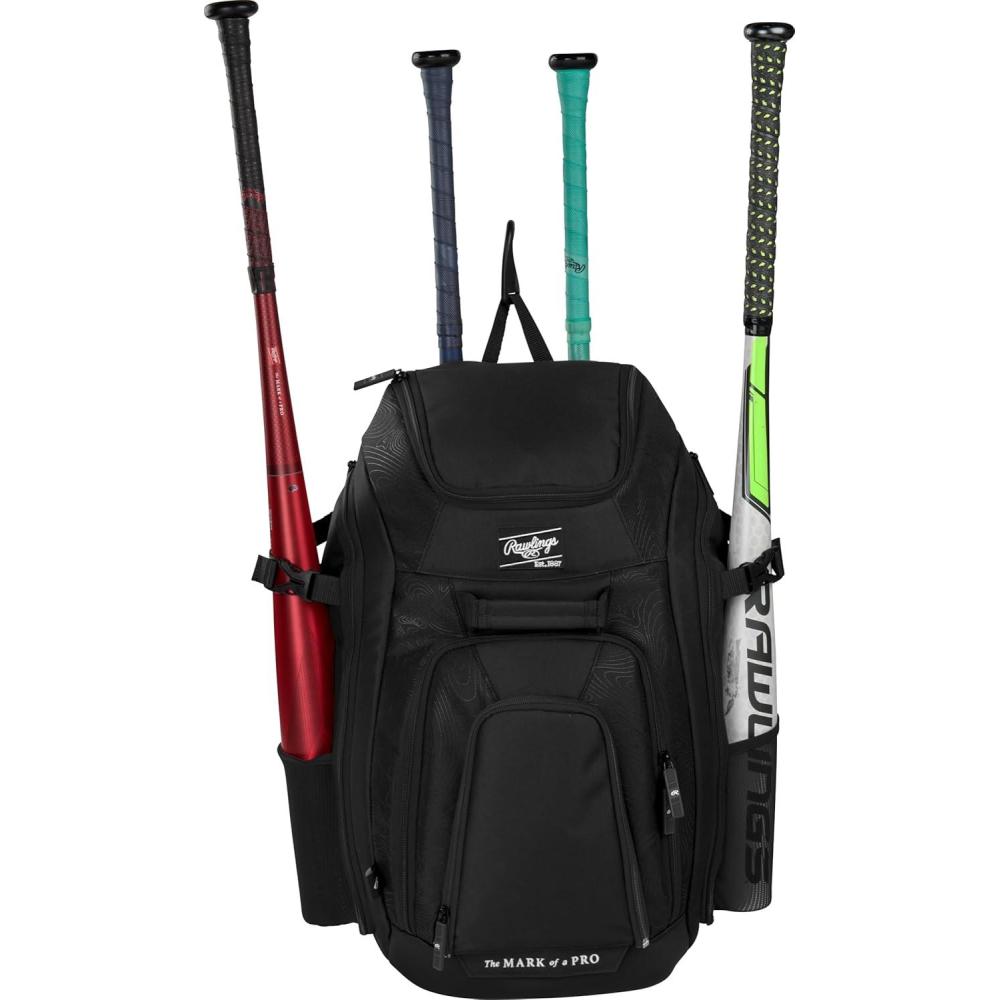 imageRawlings  LEGION 20 Players Backpack  BaseballSoftball  Multiple StylesBLACK