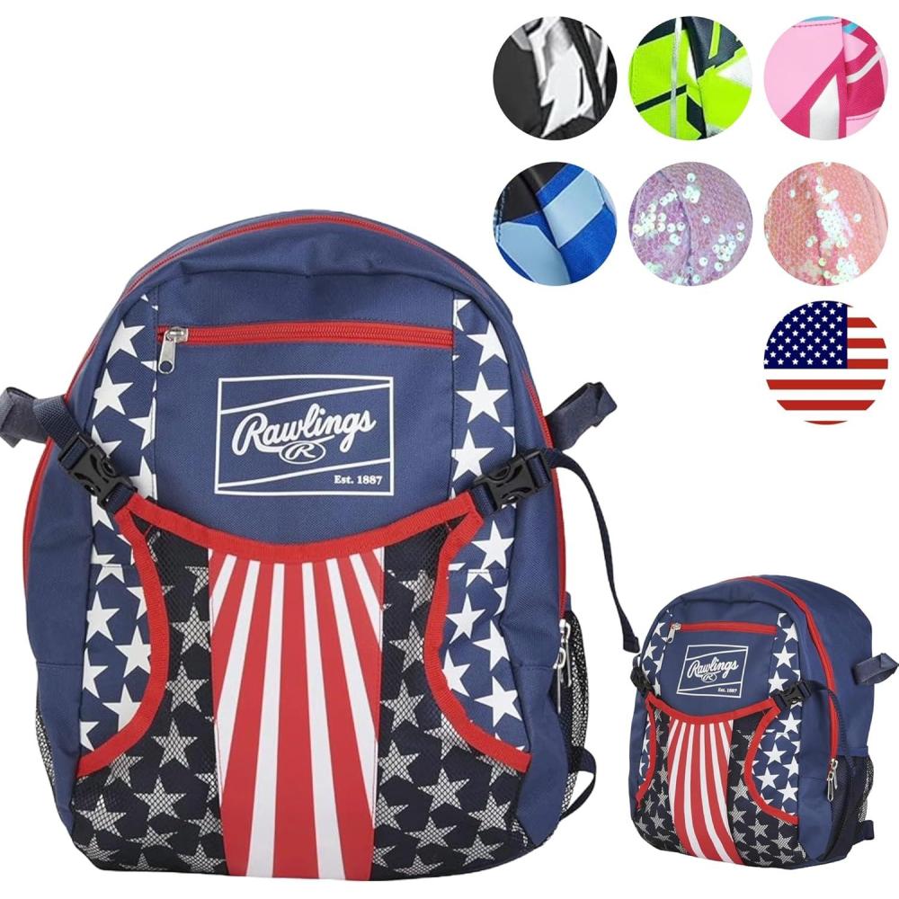 imageRawlings  REMIX Backpack Equipment Bag  TBall amp Youth Baseball  Softball  USAUsa