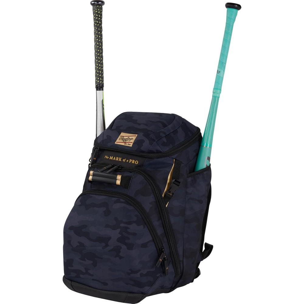 imageRawlings Rawlings  Gold Collection Backpack Equipment Bag  BaseballSoftball  Multiple StylesBlack Camo