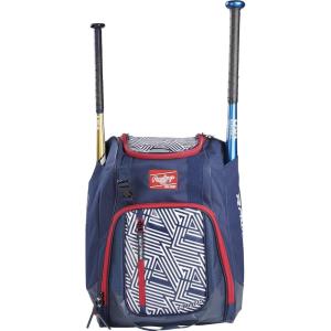 Rawlings | CHAOS Backpack Bag Series | T-Ball & Youth | Baseball & Fastpitch Softball | Multiple Colors(Red/White/Blue)
