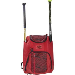 Rawlings | CHAOS Backpack Bag Series | T-Ball & Youth | Baseball & Fastpitch Softball | Multiple Colors(Scarlet/Black)