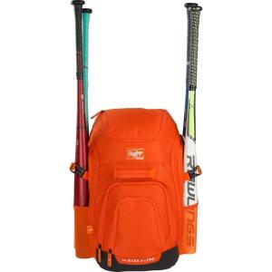 Rawlings | FRANCHISE 2.0 Player’s Backpack | Baseball/Softball | Rec/Travel | Multiple Styles | Baseball/Softball, Rec/Travel(ATHLETIC ORANGE)